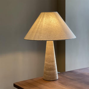 Travertine Cone Lamp