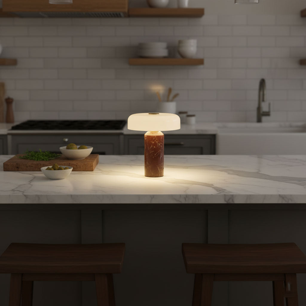 Marble Cylinder Lamp