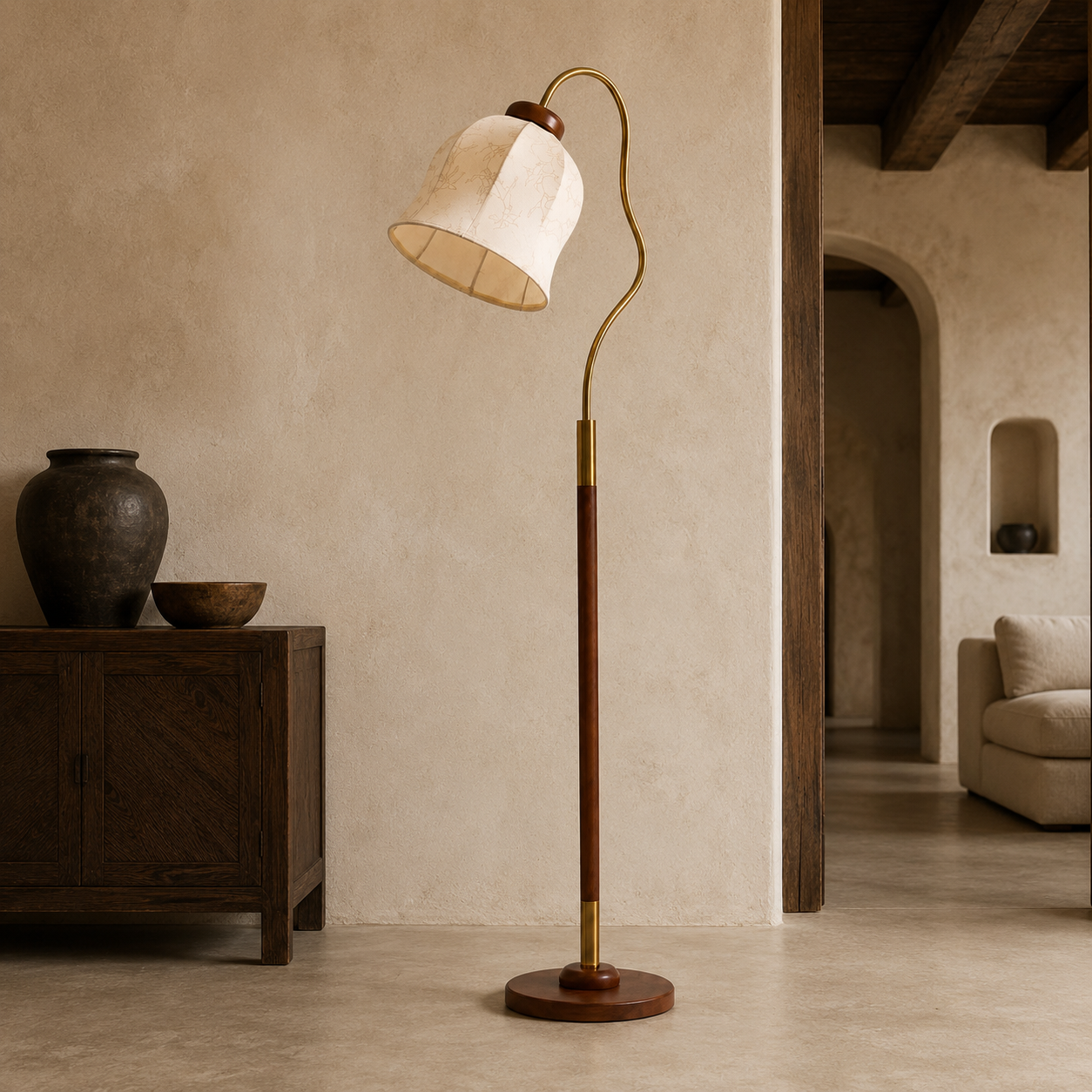Sculptural Arc Floor Lamp