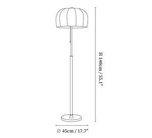 Pleated Aura Floor Lamp