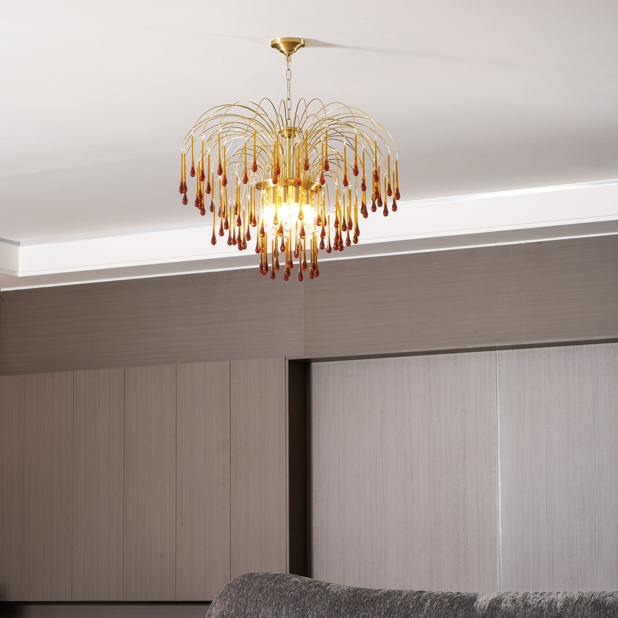 Cascade Glass Chandelier