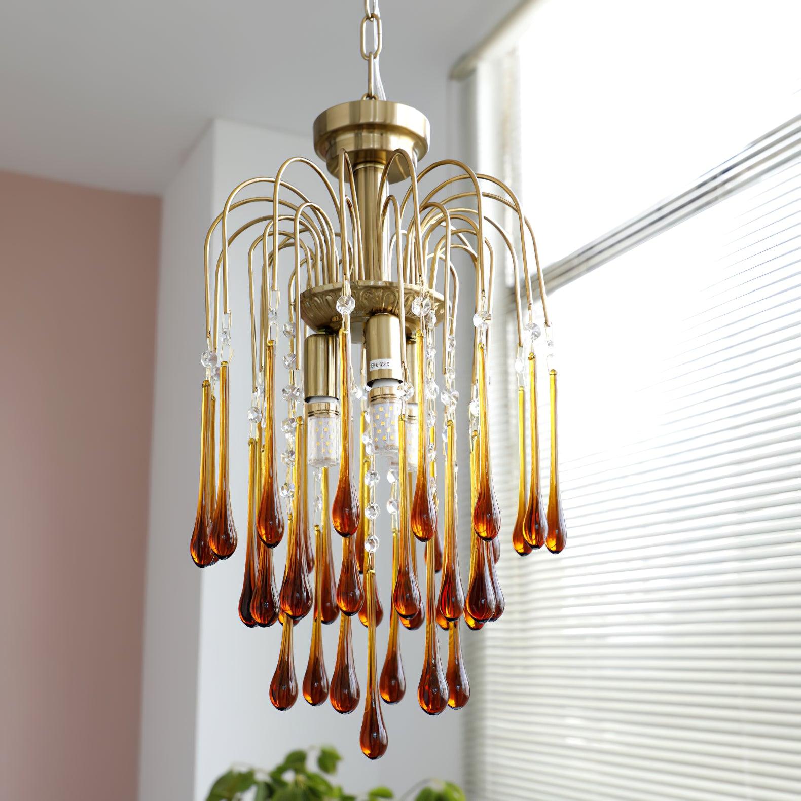 Cascade Glass Chandelier