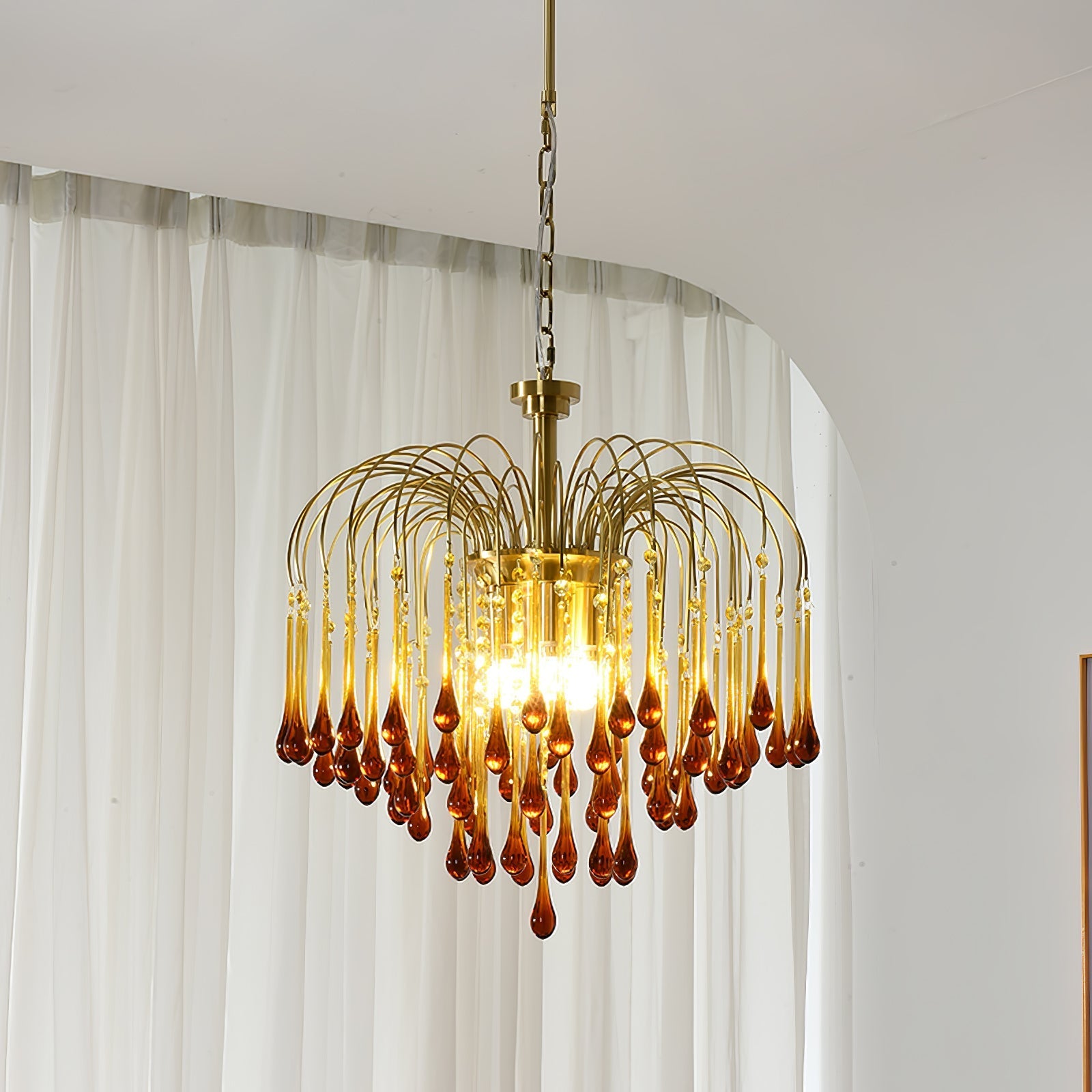 Cascade Glass Chandelier