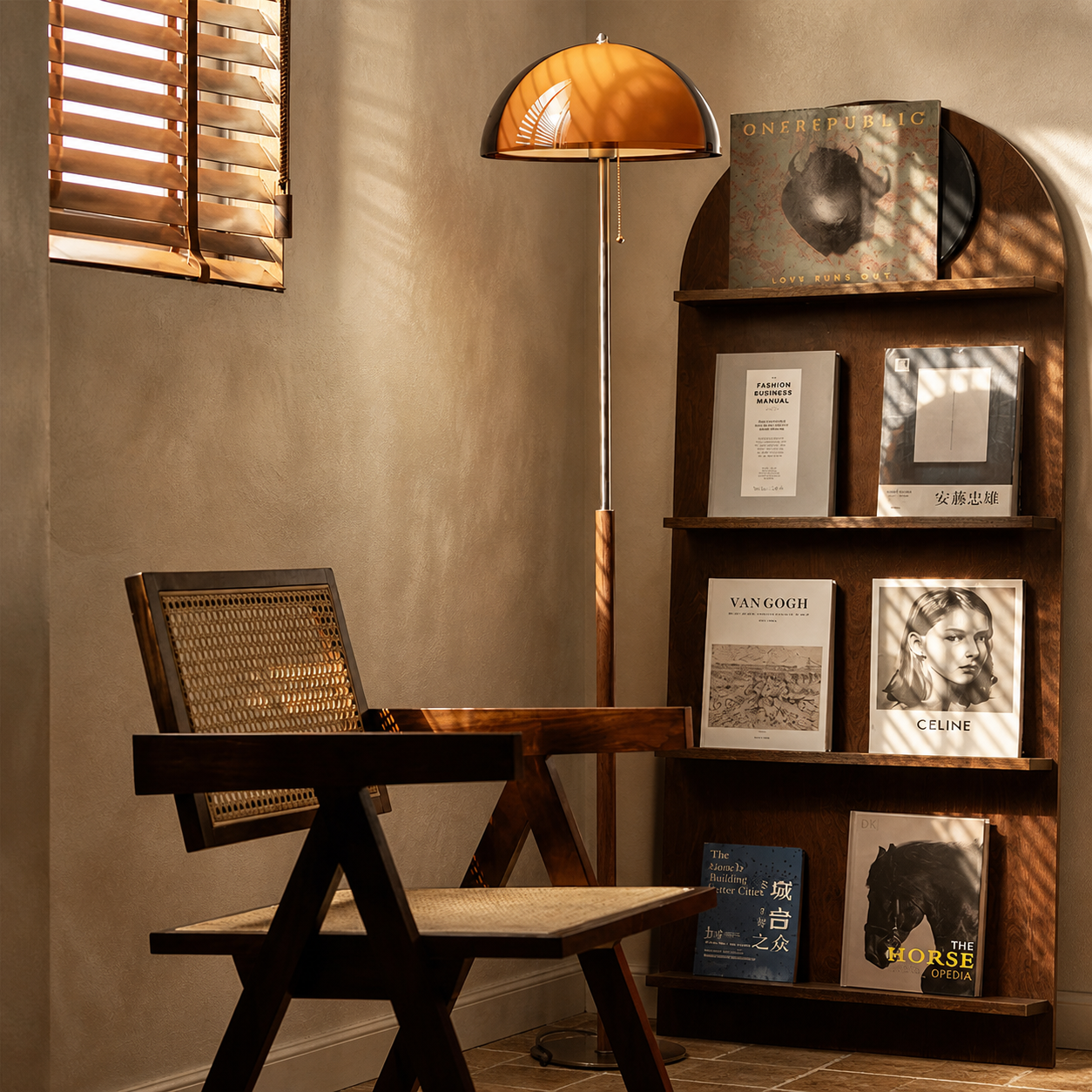 Amber Dome Floor Lamp