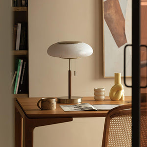 Fluted Glass Table Lamp