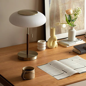 Fluted Glass Table Lamp