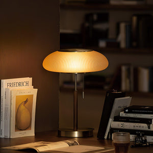 Fluted Glass Table Lamp