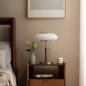 Fluted Glass Table Lamp