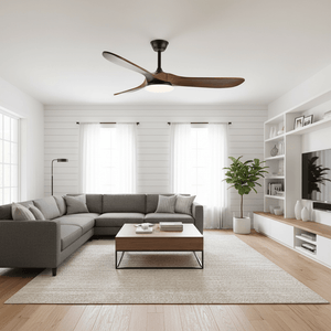 Curved Wood Fan Light