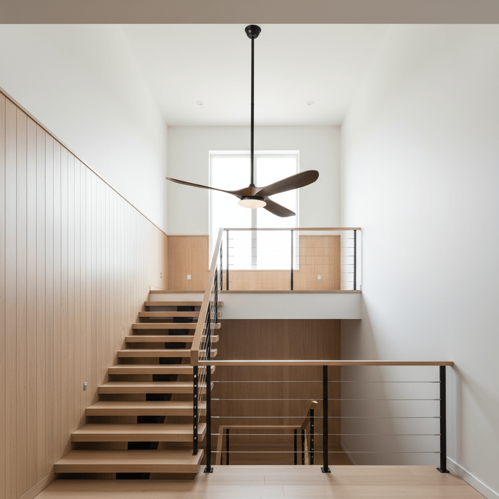 Curved Wood Fan Light