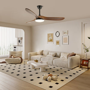 Curved Wood Fan Light