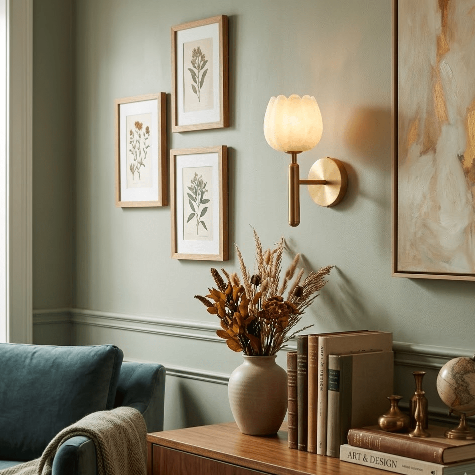Alabaster Petal Sconce