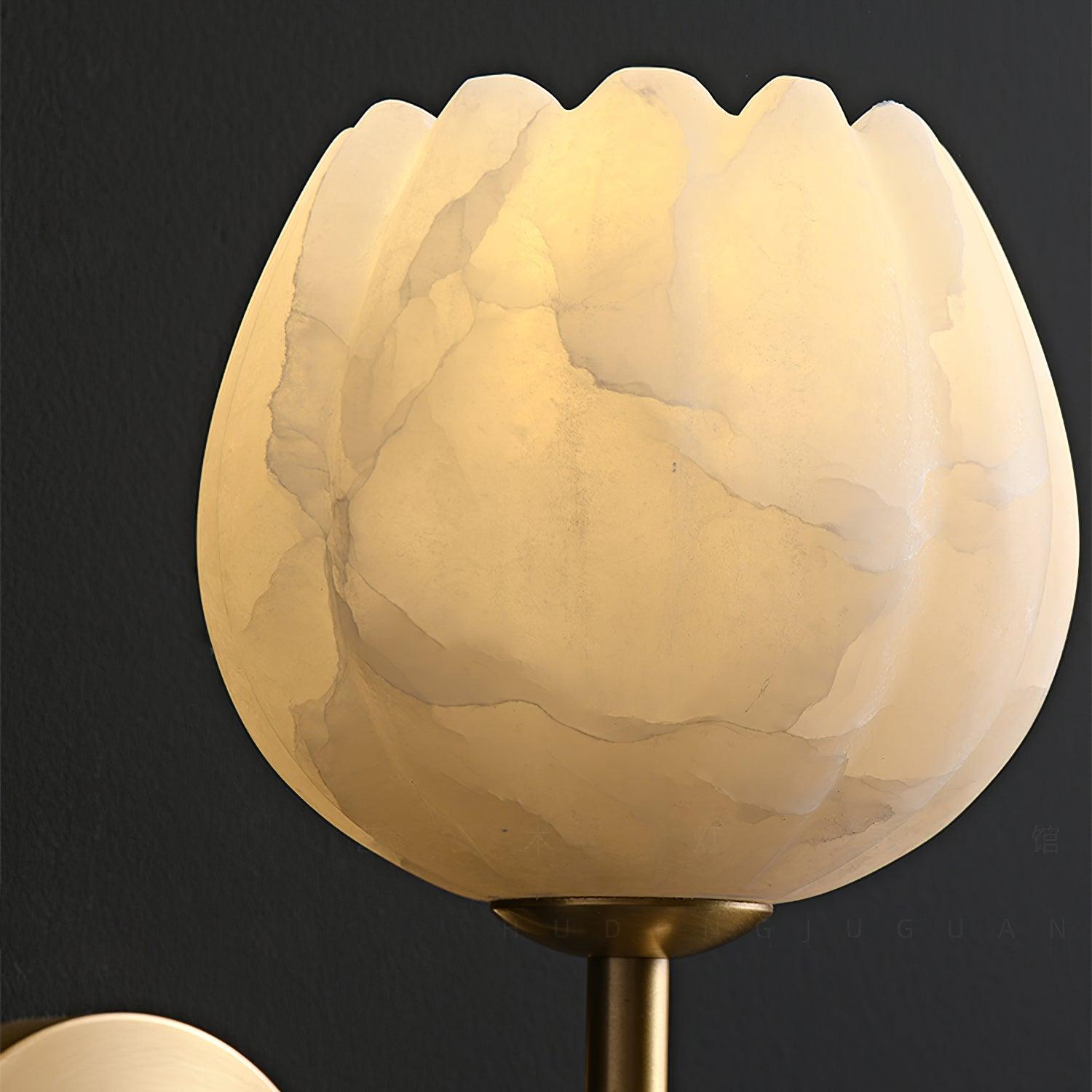 Alabaster Petal Sconce