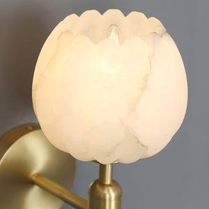 Alabaster Petal Sconce