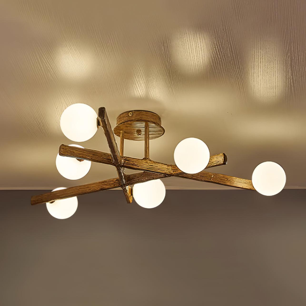 Branching Orb Chandelier