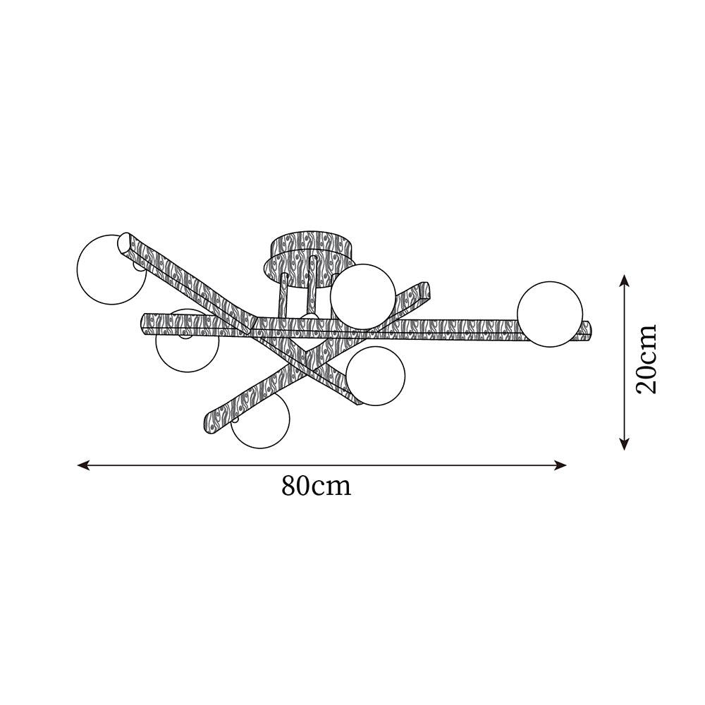 Branching Orb Chandelier