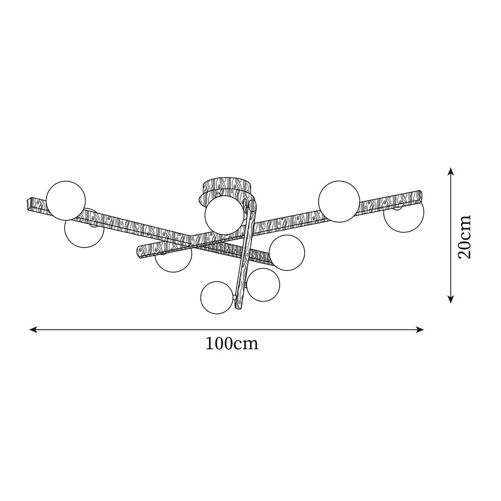 Branching Orb Chandelier