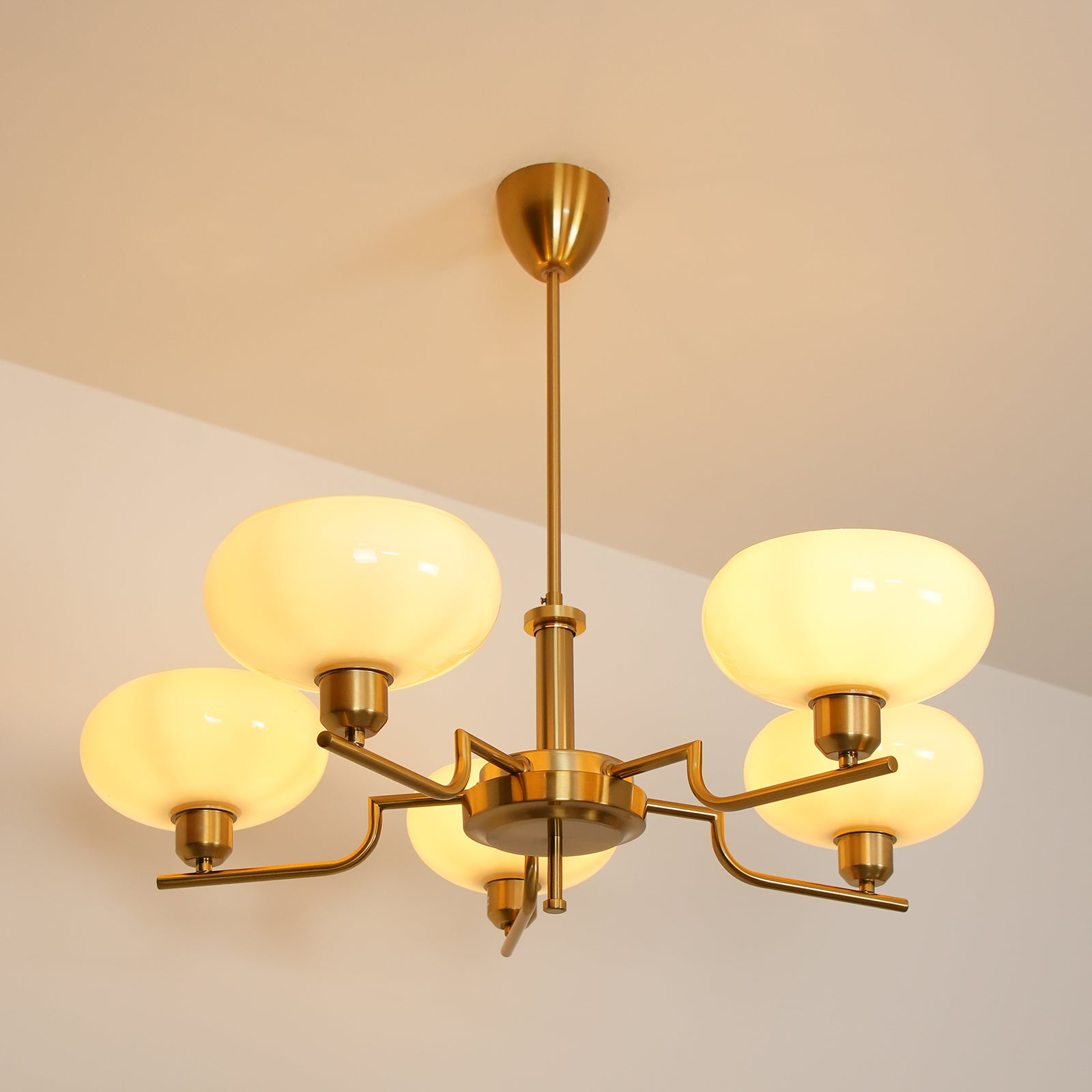 Multi-Arm Glass Chandelier