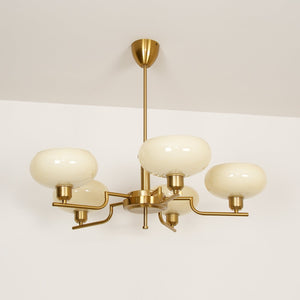 Multi-Arm Glass Chandelier