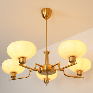 Multi-Arm Glass Chandelier