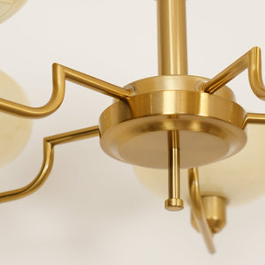 Multi-Arm Glass Chandelier