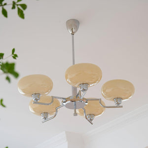 Multi-Arm Glass Chandelier