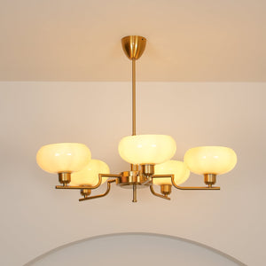 Multi-Arm Glass Chandelier