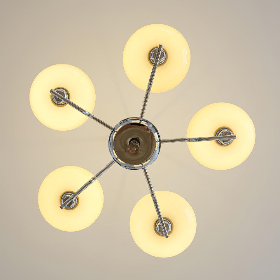 Multi-Arm Glass Chandelier