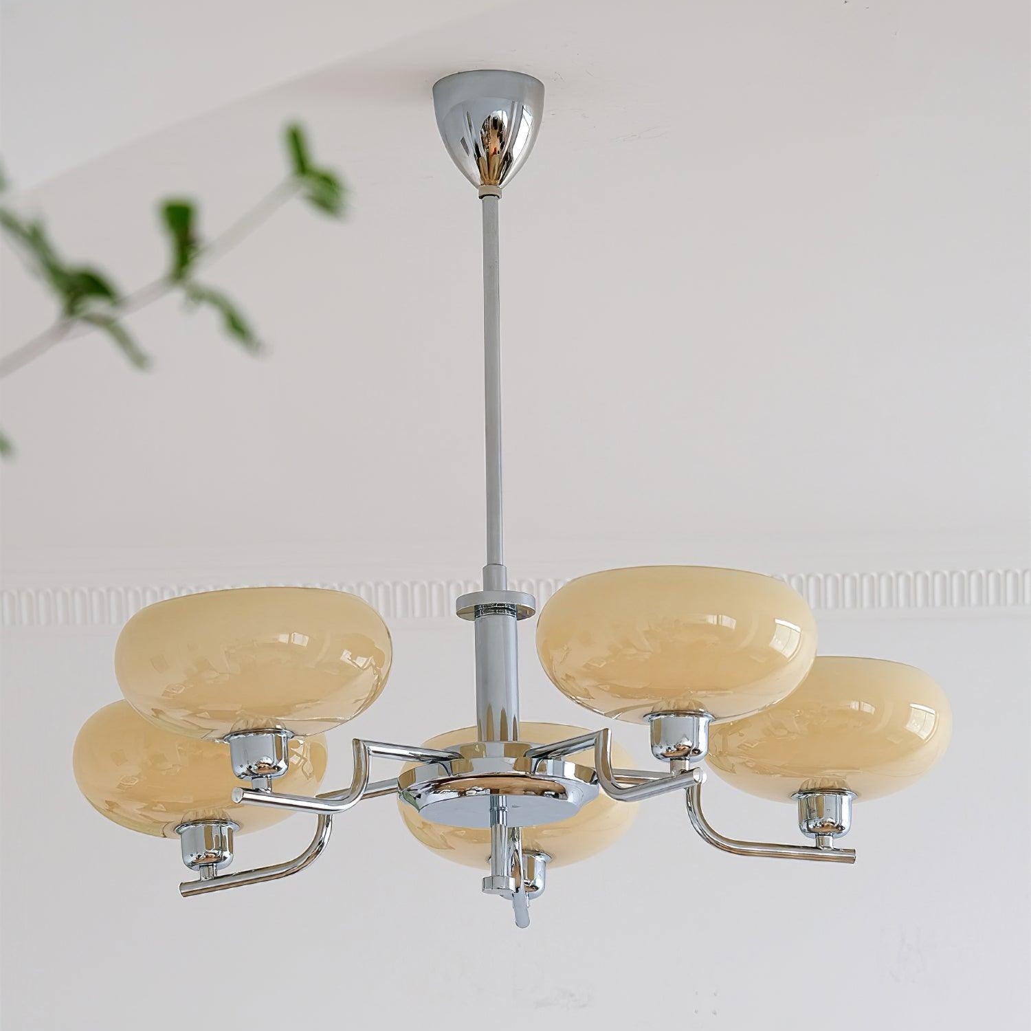Multi-Arm Glass Chandelier