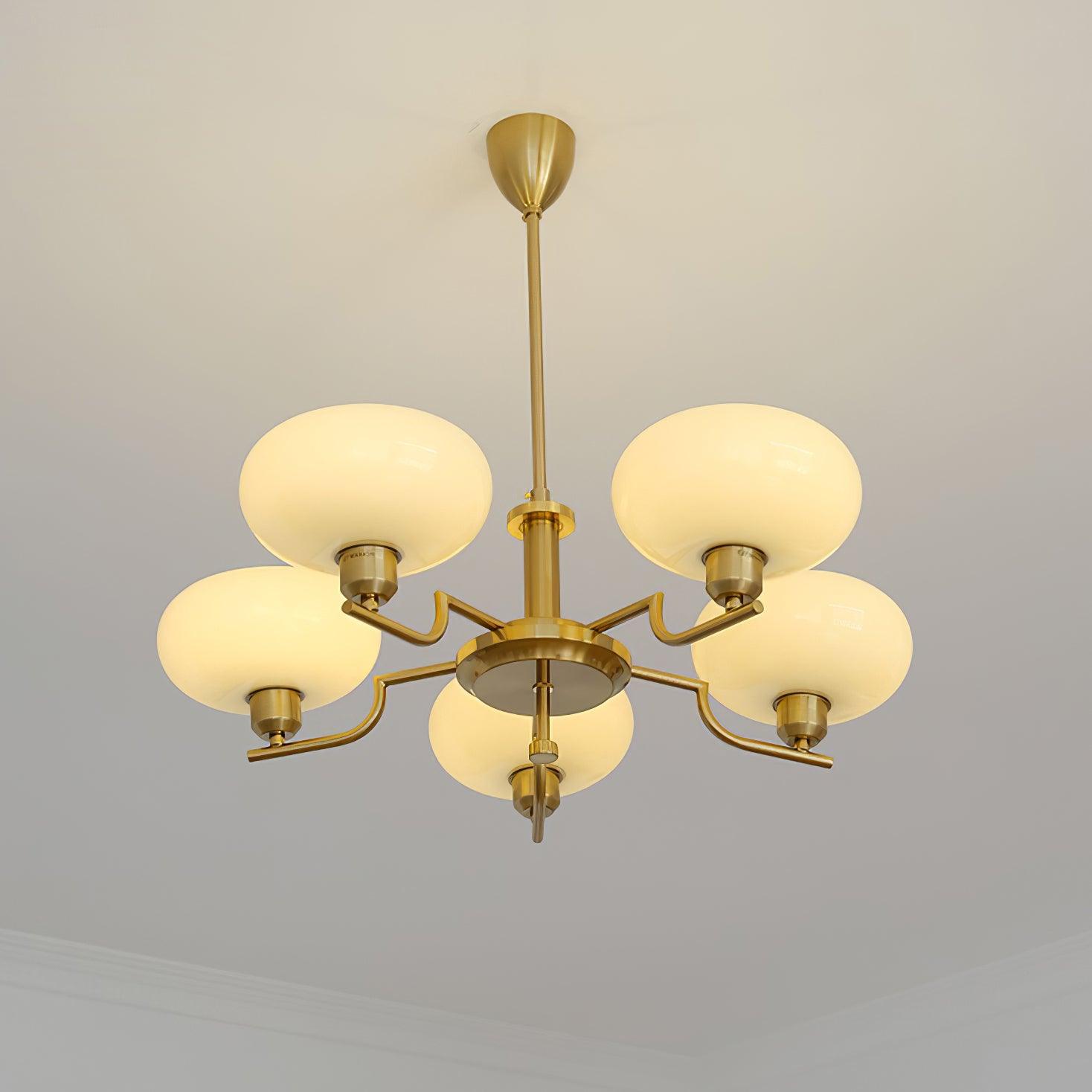 Multi-Arm Glass Chandelier