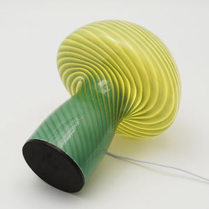 Ribbed Glass Mushroom Lamp