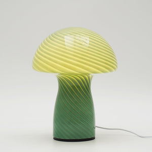 Ribbed Glass Mushroom Lamp
