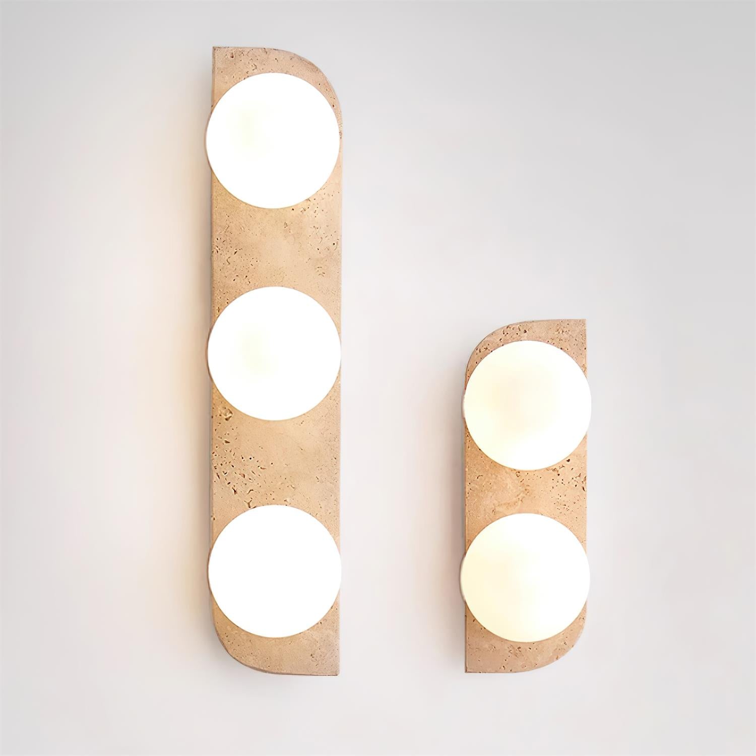 Travertine Globe Wall Sconce