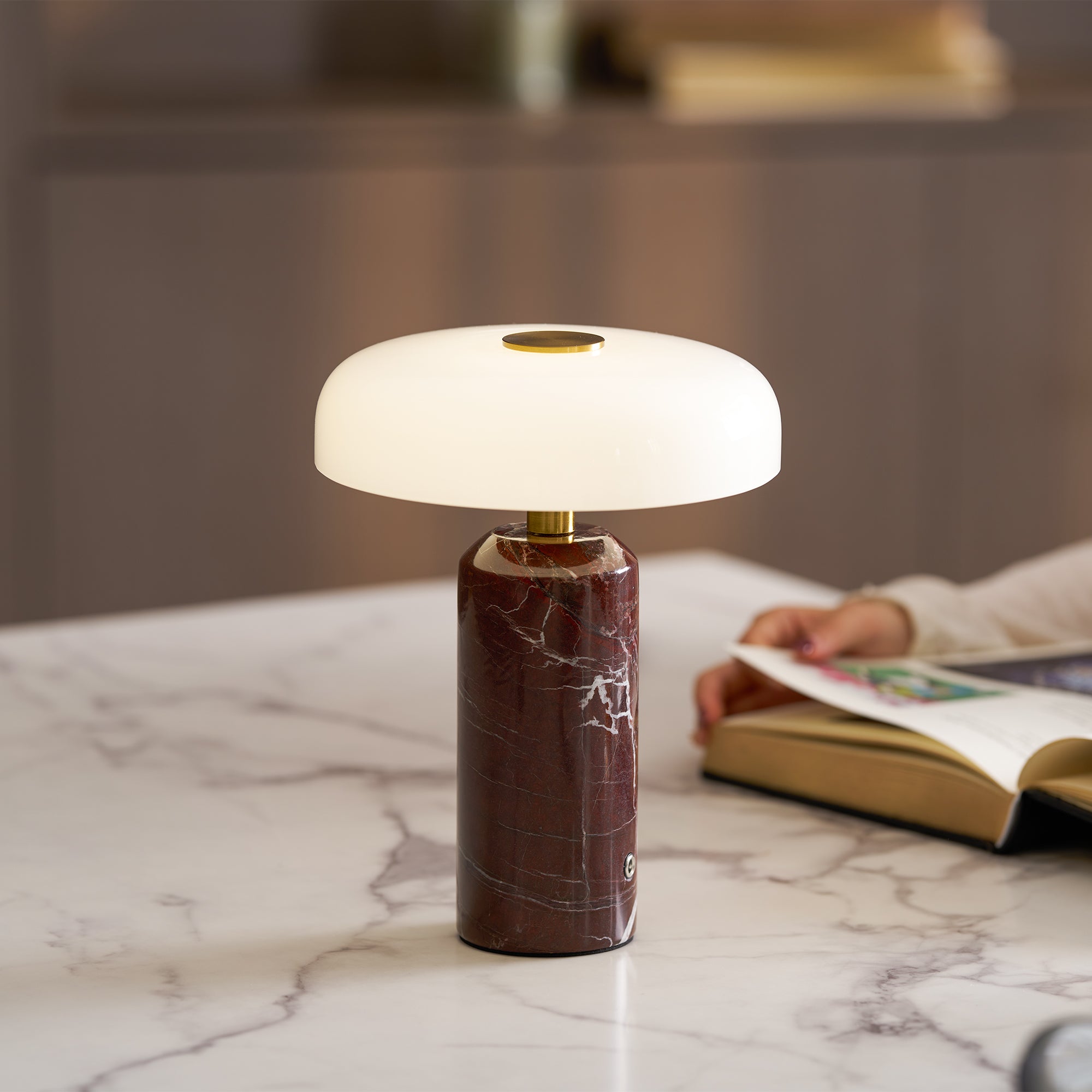 Marble Cylinder Lamp