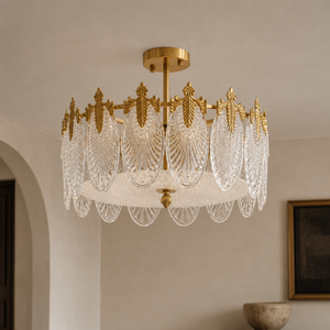Textured Glass Chandelier