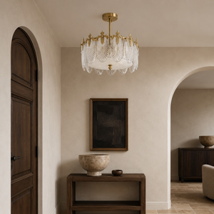Textured Glass Chandelier