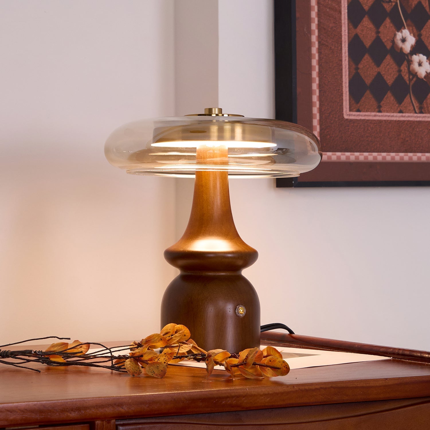 Amber Dome Table Lamp