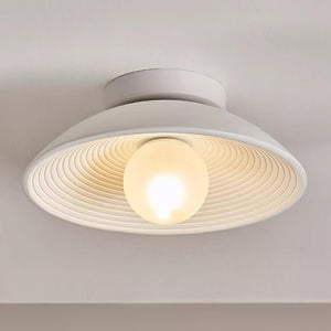 Ribbed Orb Ceiling Light
