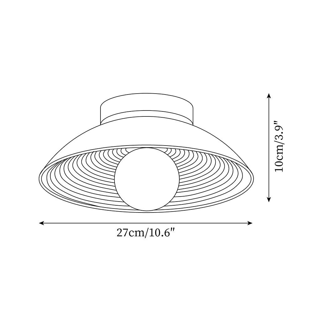 Ribbed Orb Ceiling Light