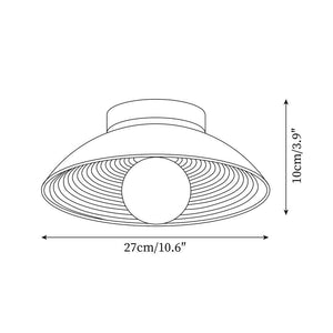 Ribbed Orb Ceiling Light