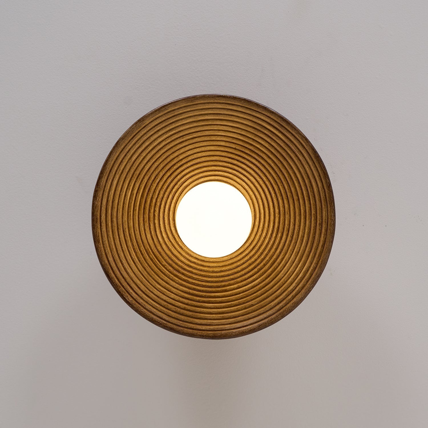 Ribbed Orb Ceiling Light