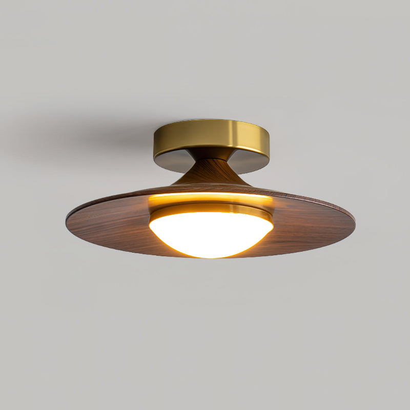 Walnut Disc Ceiling Light