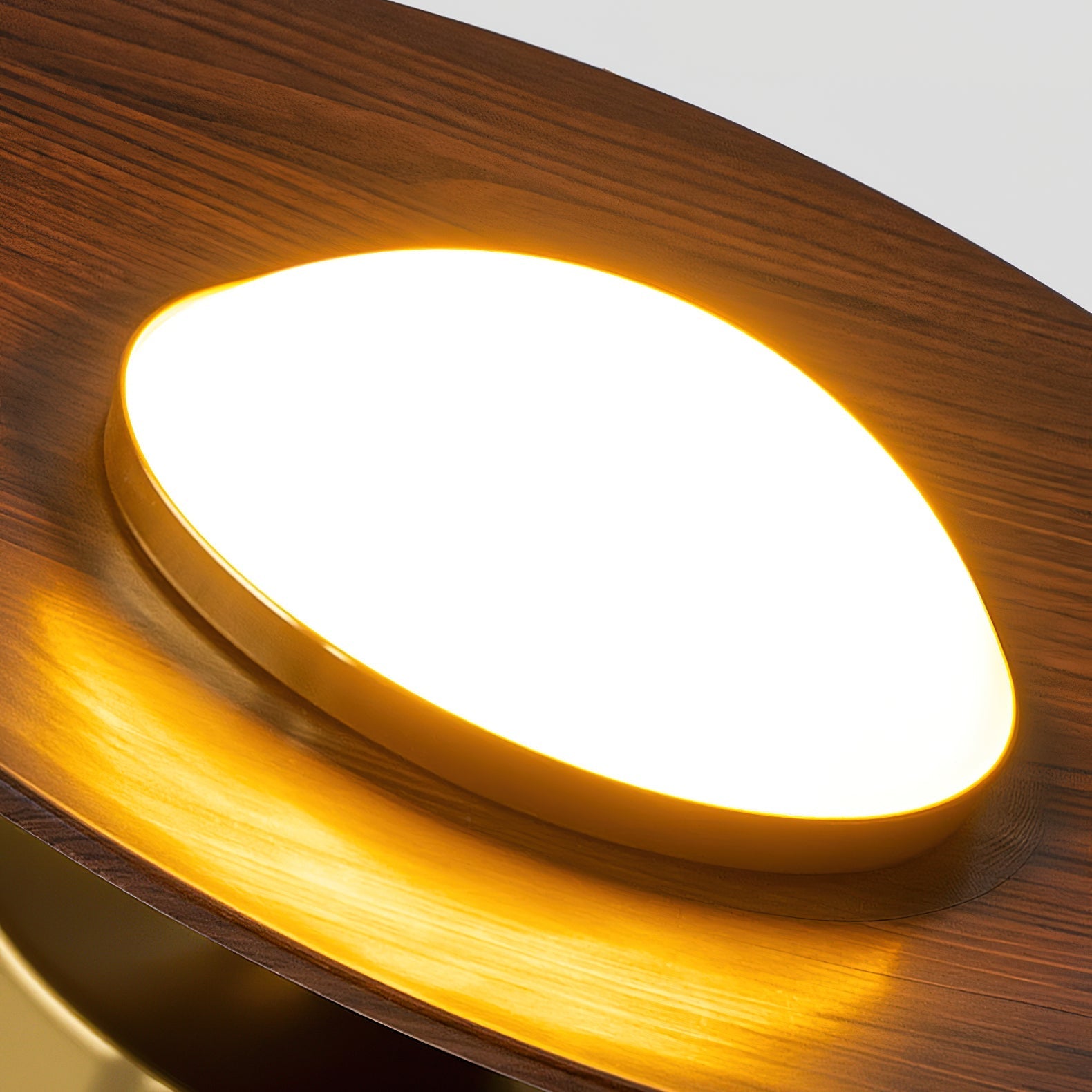 Walnut Disc Ceiling Light