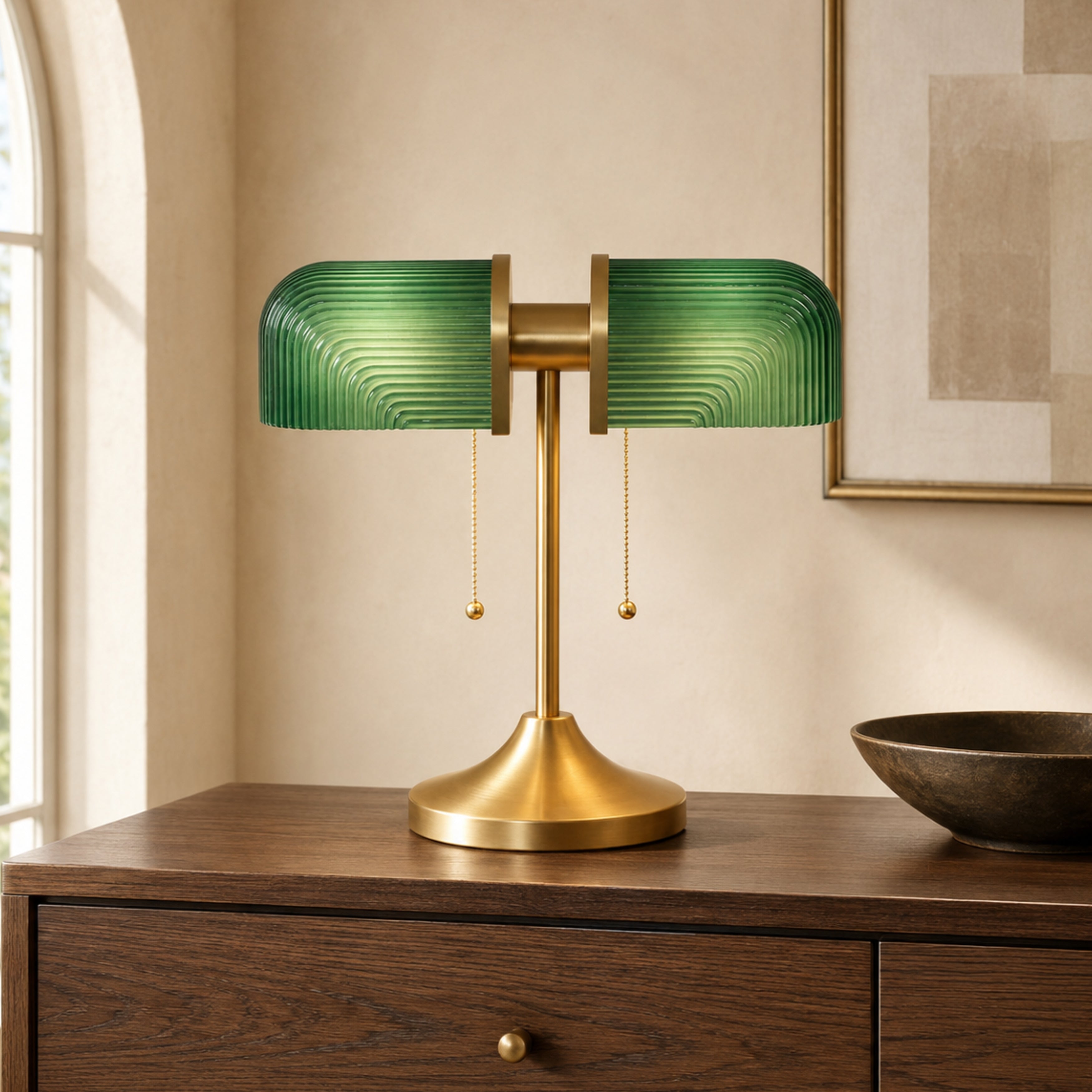 Dual Glass Vintage Lamp