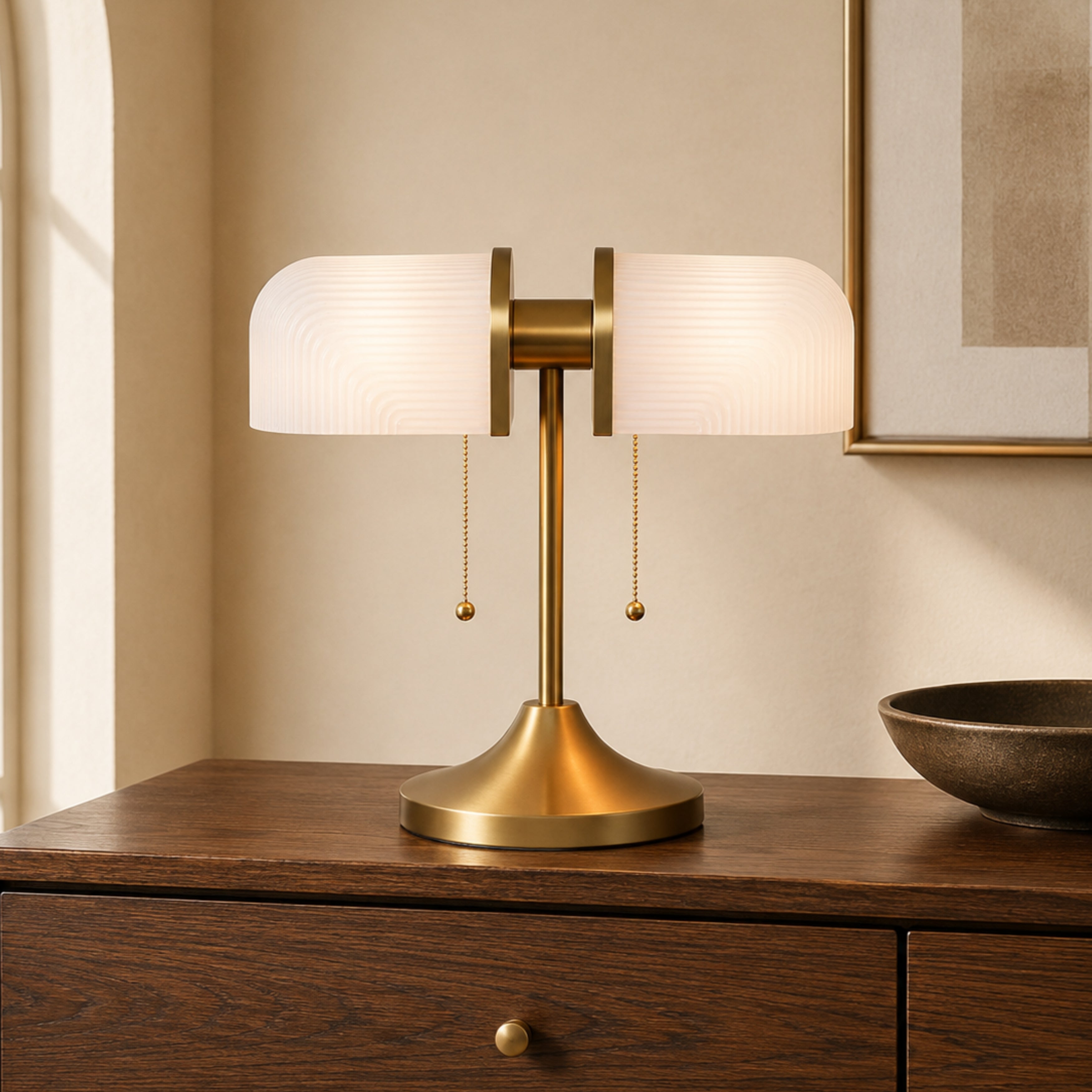 Dual Glass Vintage Lamp