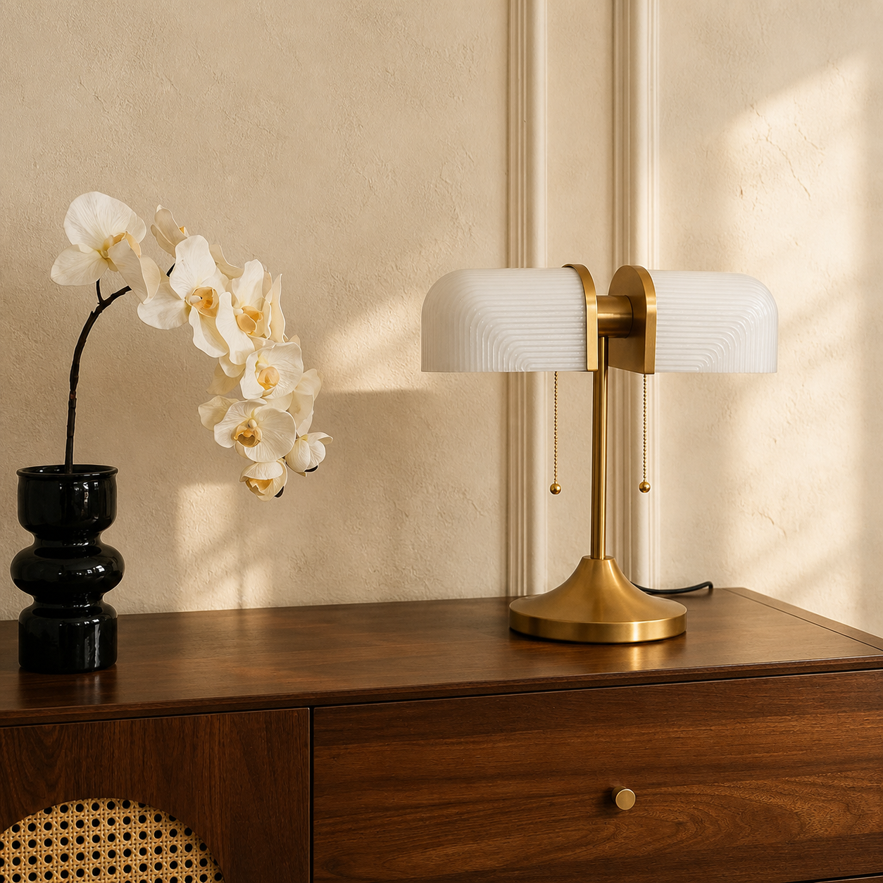 Dual Glass Vintage Lamp