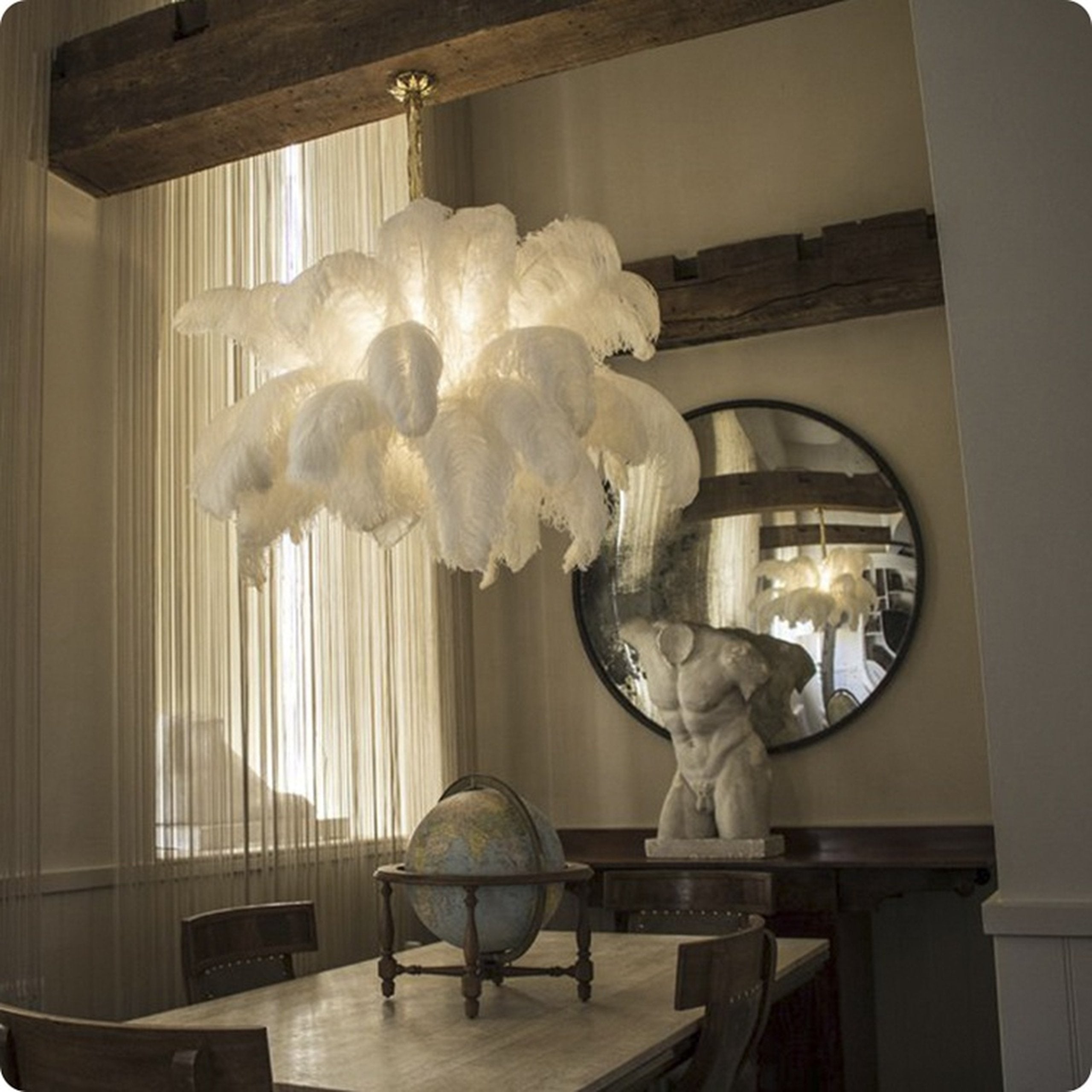 Feather Canopy Chandelier