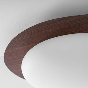 Pebble Wood Flush Light