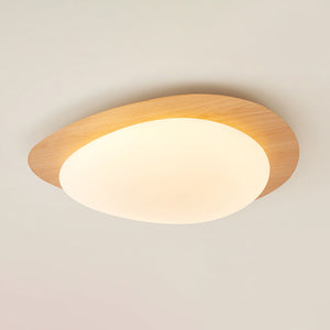 Pebble Wood Flush Light