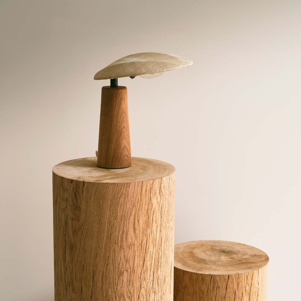 Sculpted Wood Table Lamp